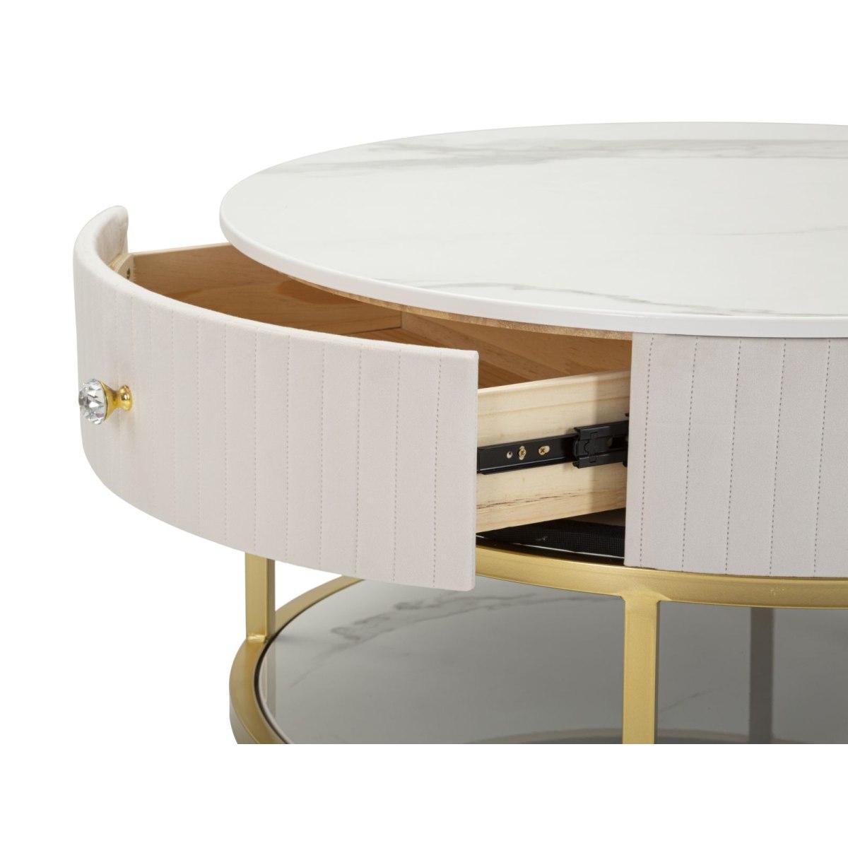 Tavolo da caffe' montpellier crema cm Ø 75x36