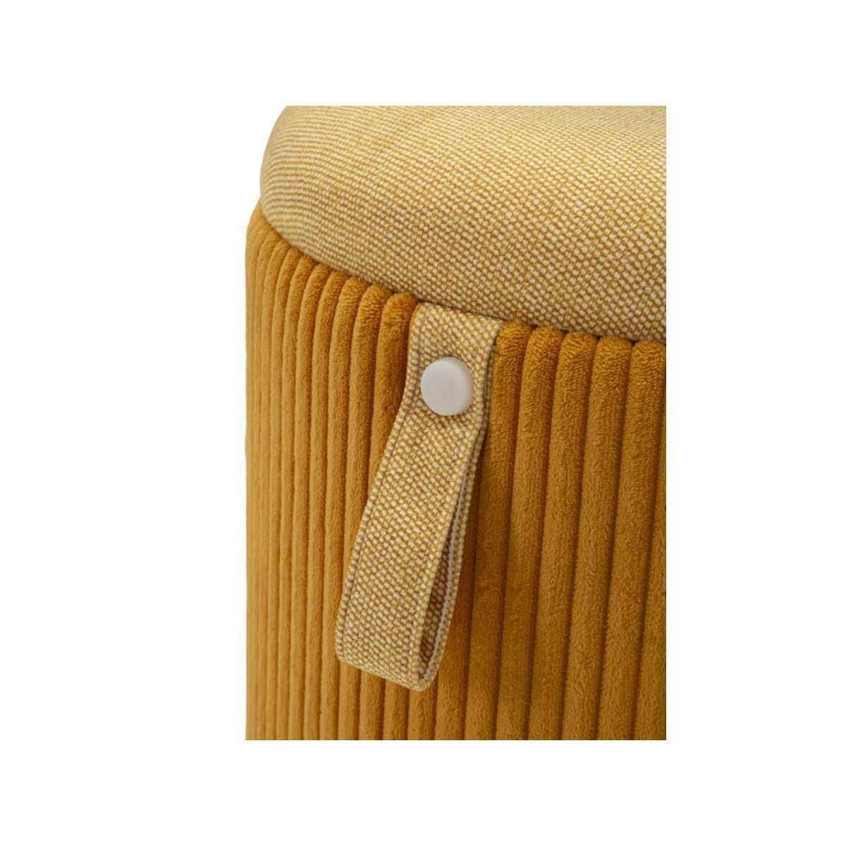 Puff c/contenitore bolzano senape set 2 pz cm Ø 38x38-32x28