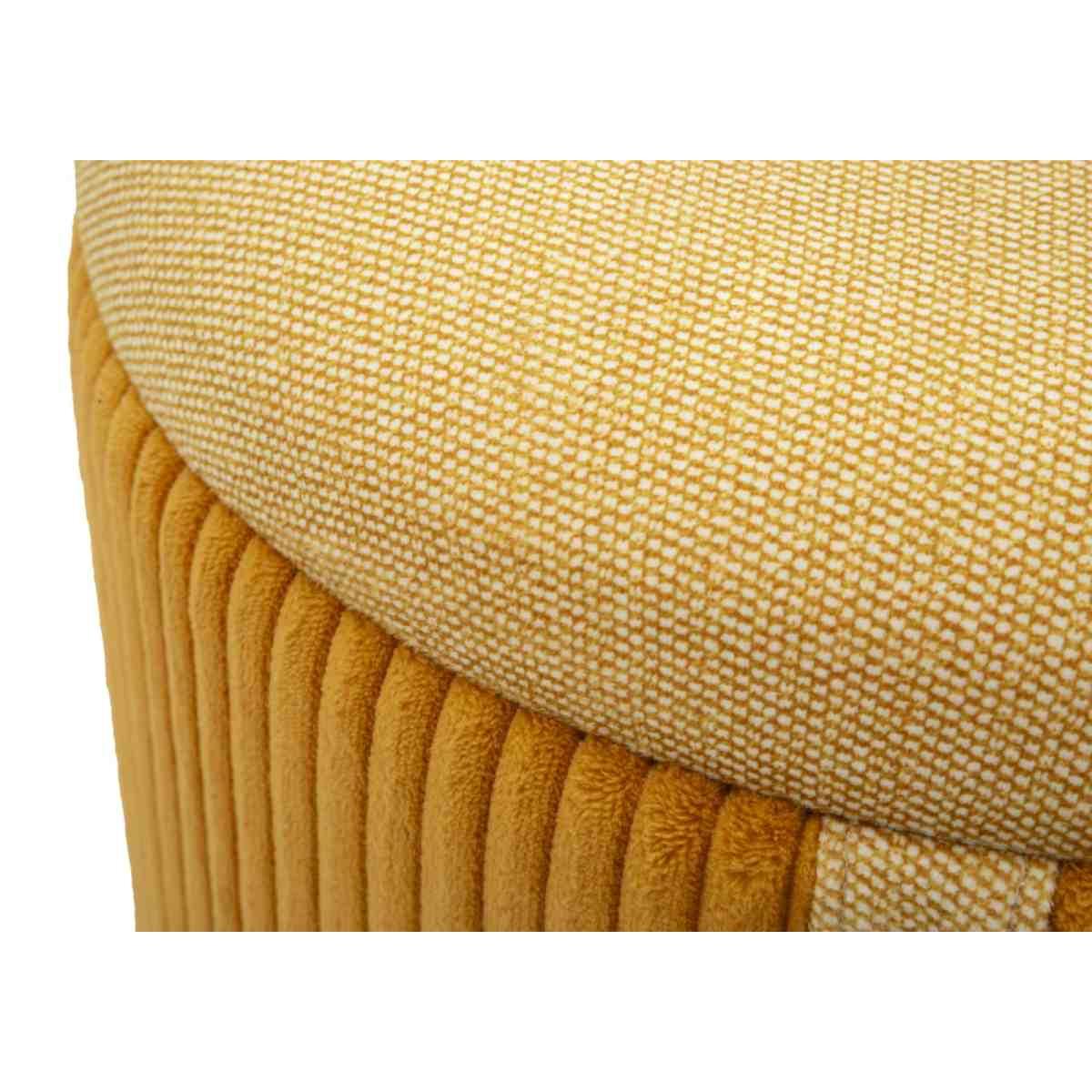 Puff c/contenitore bolzano senape set 2 pz cm Ø 38x38-32x28