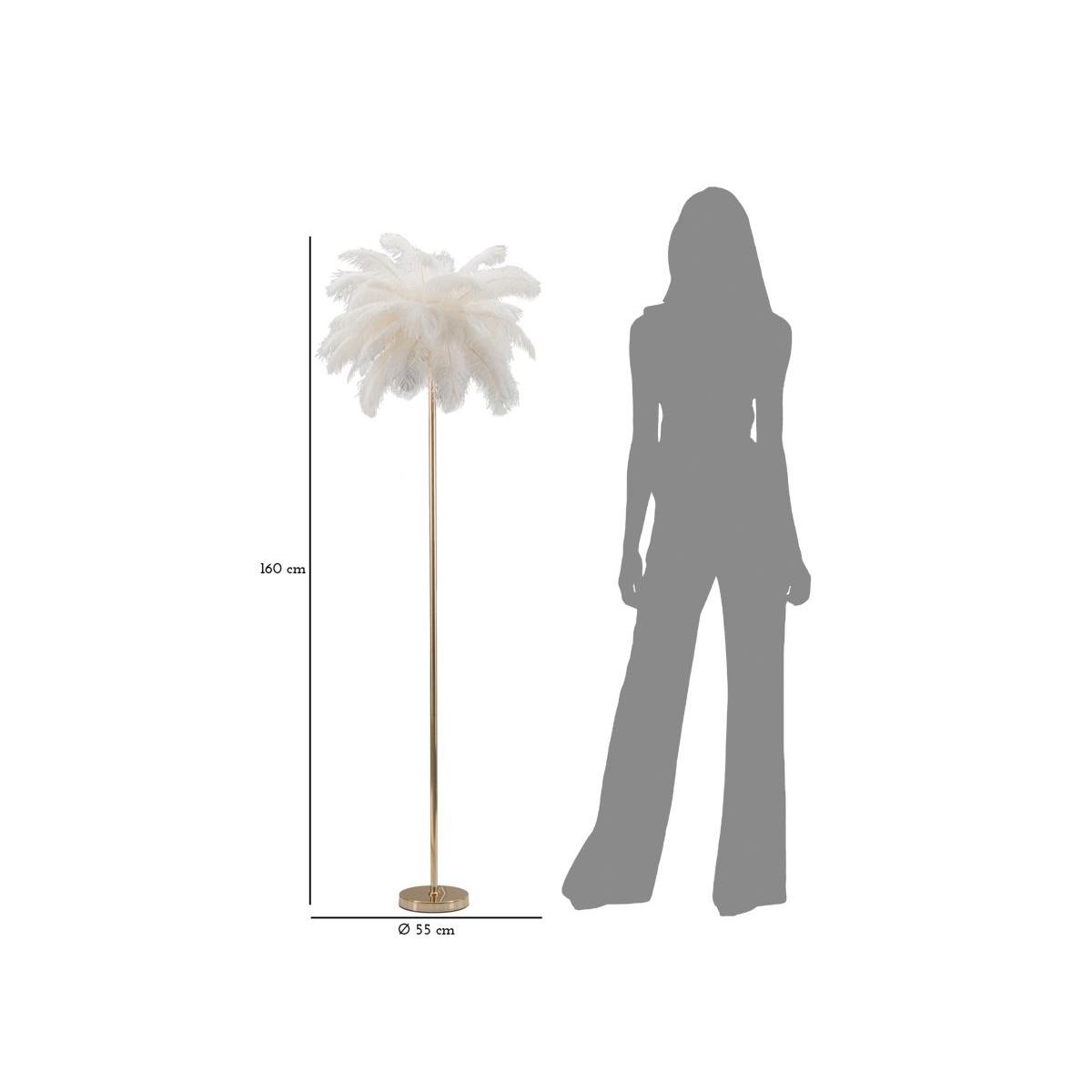 Lampada da terra palm bianca cm Ø 55x160