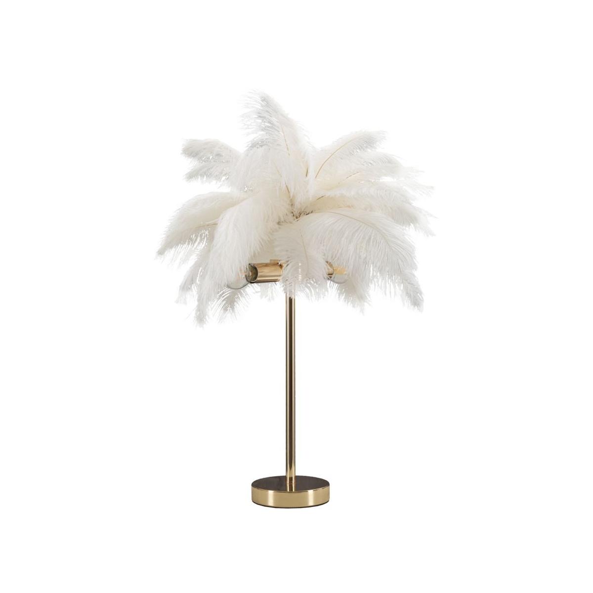 Lampada da tavolo palm bianca cm Ø 40x55