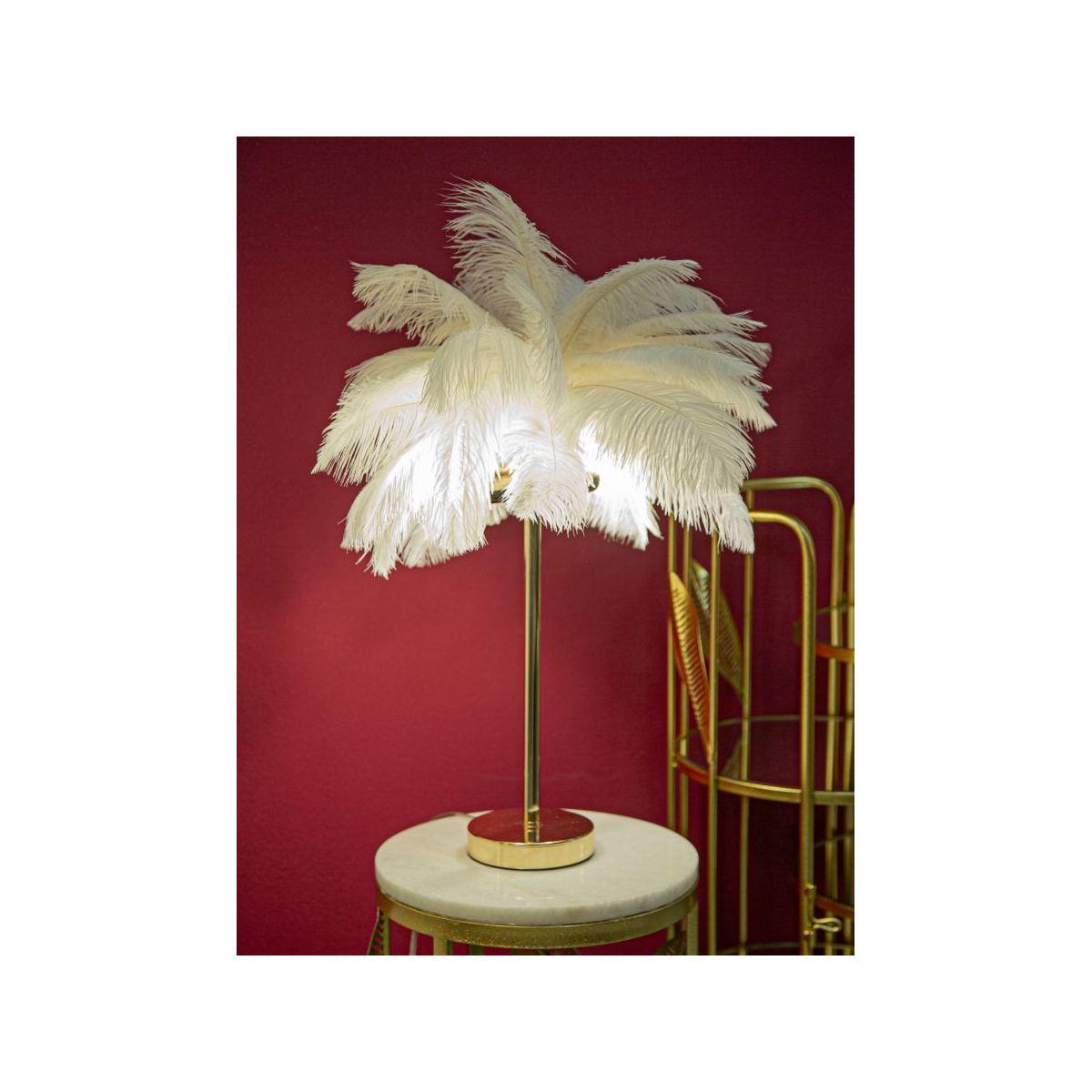 Lampada da tavolo palm bianca cm Ø 40x55