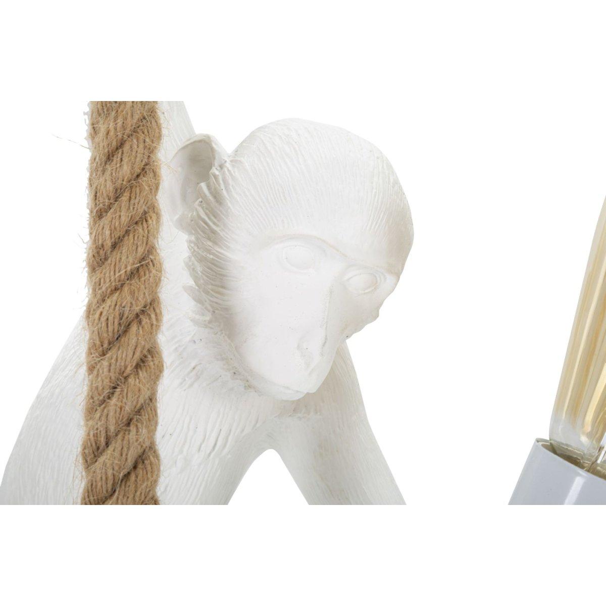 Lampadario monkey bianco cm 27x32x145