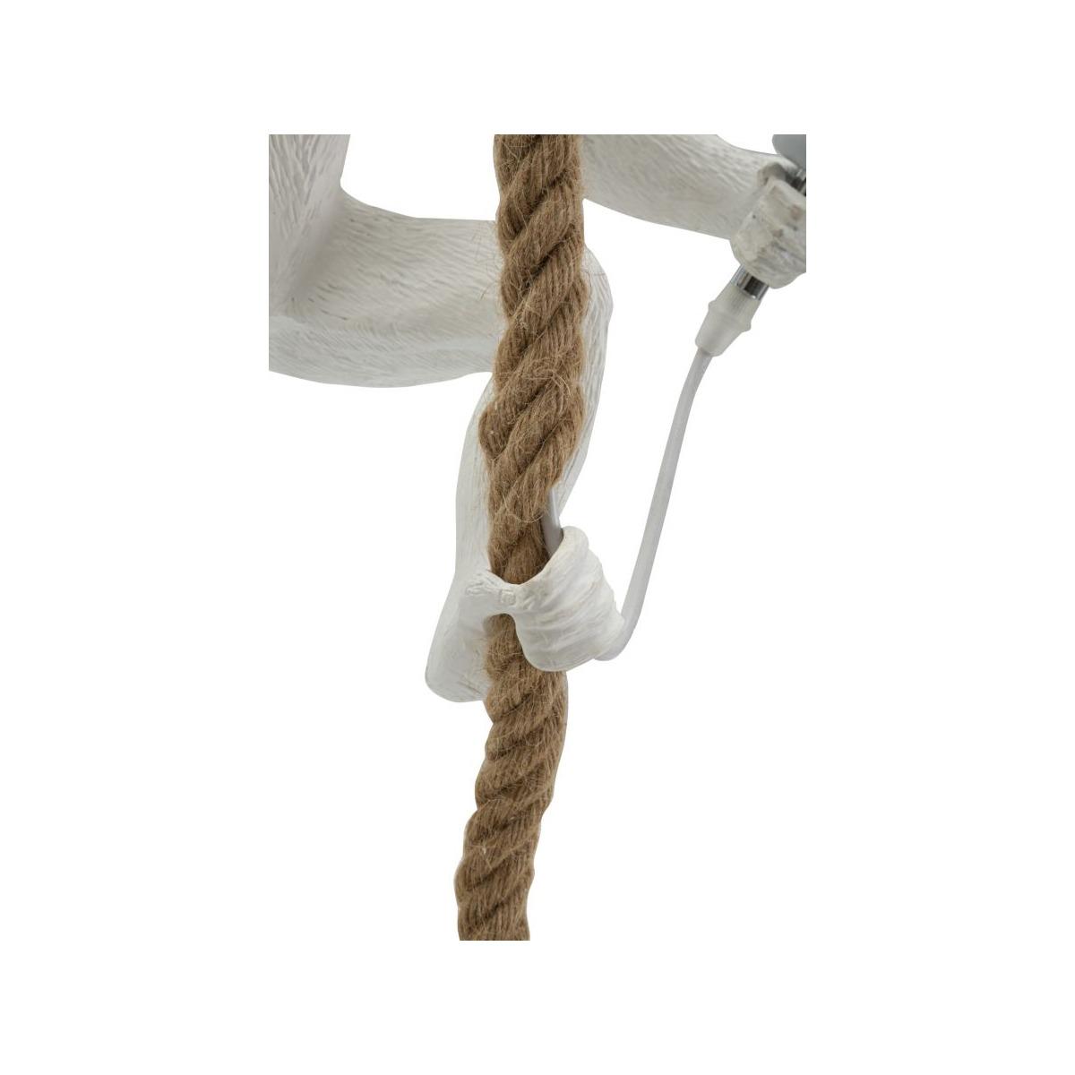 Lampadario monkey bianco cm 27x32x145