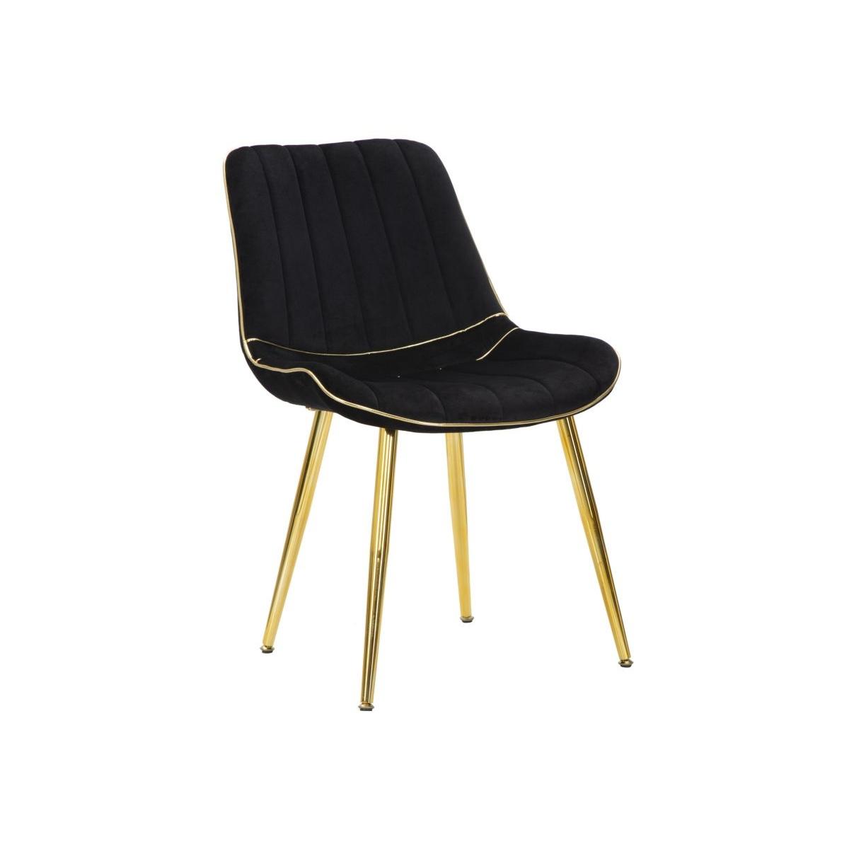 Sedia paris nera/gold set 2 pz cm 51x59x79