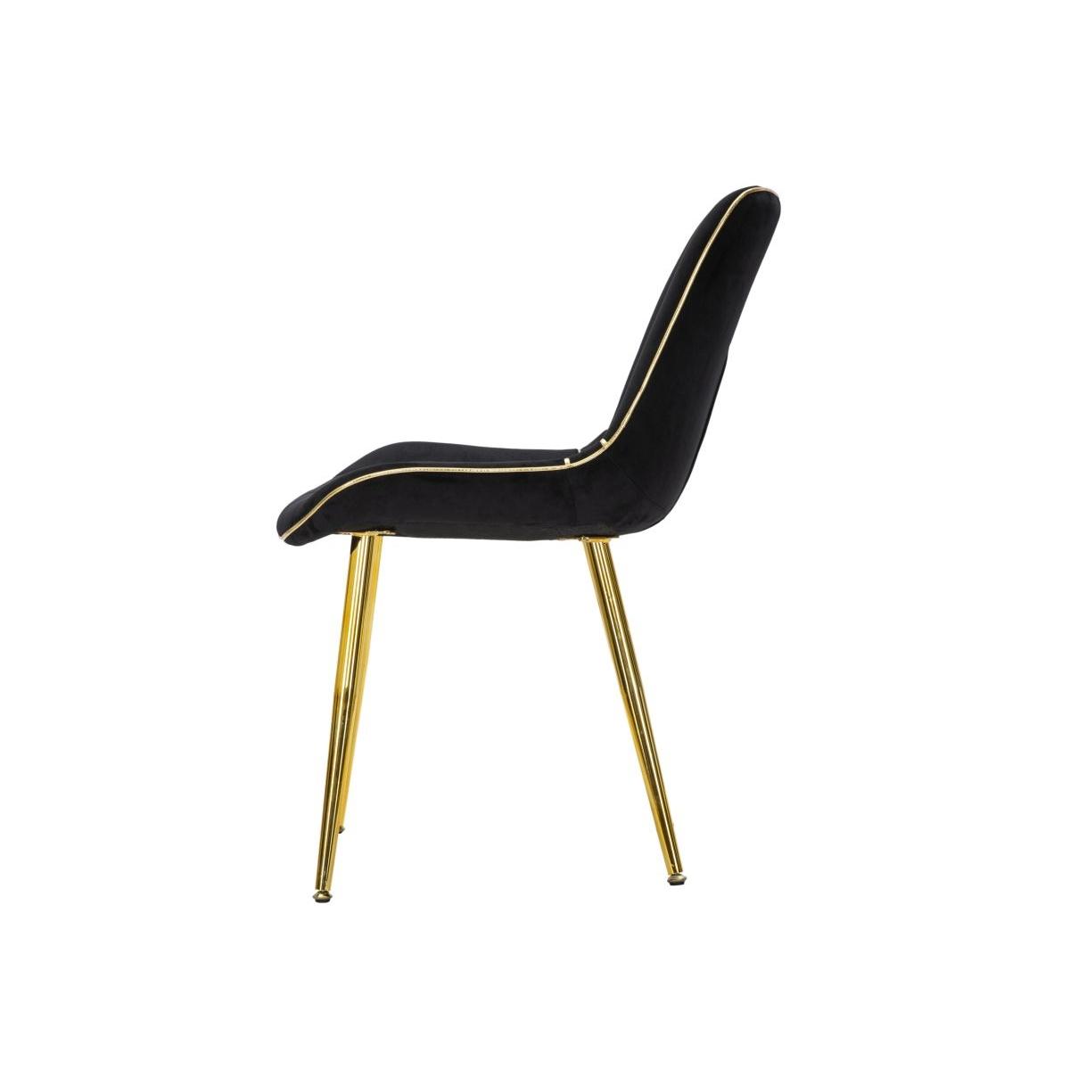 Sedia paris nera/gold set 2 pz cm 51x59x79