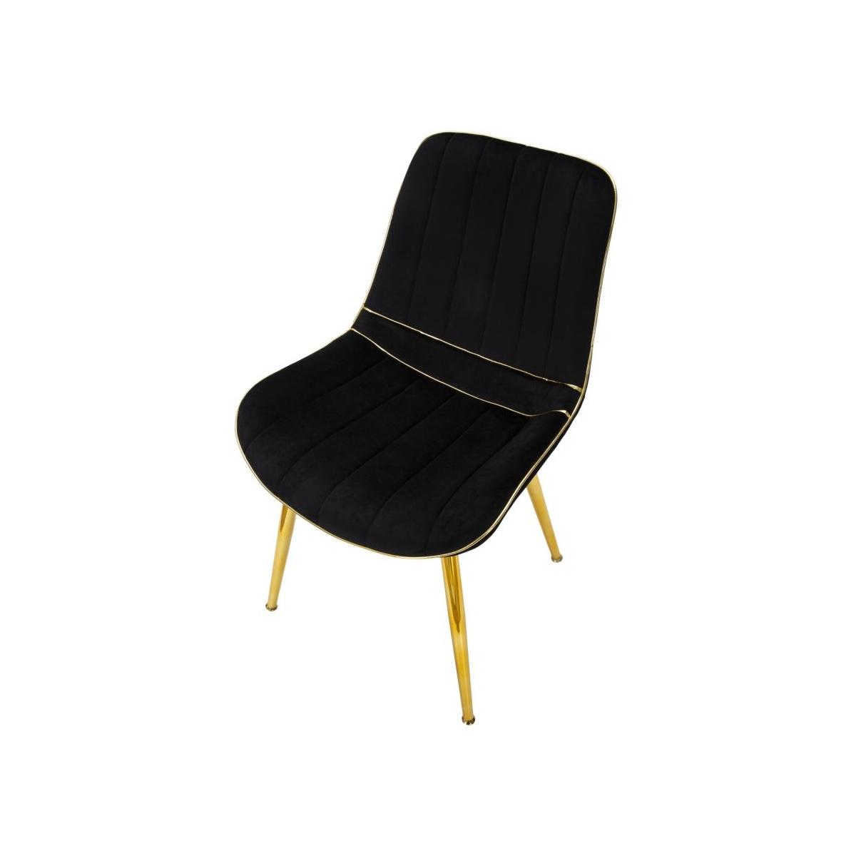Sedia paris nera/gold set 2 pz cm 51x59x79
