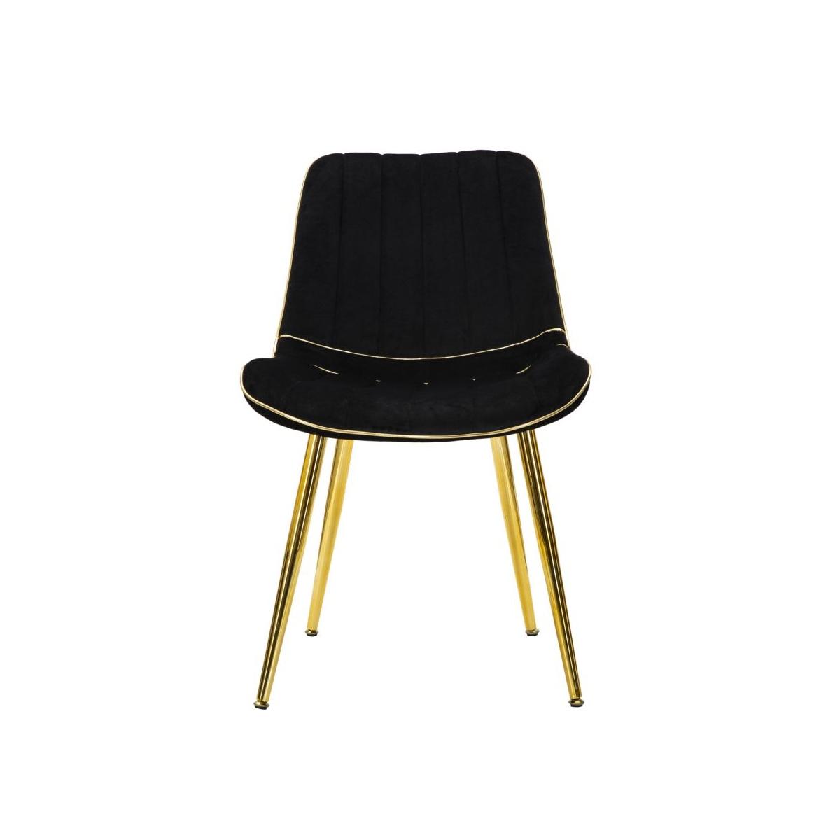 Sedia paris nera/gold set 2 pz cm 51x59x79
