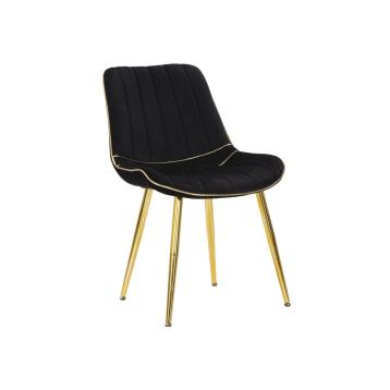 Sedia paris nera/gold set 2 pz cm 51x59x79