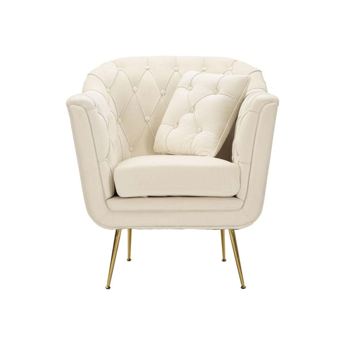 Poltrona budapest crema c/cuscino cm 88x83x91
