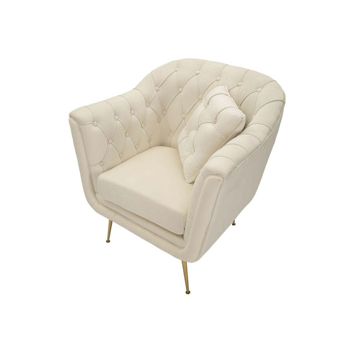 Poltrona budapest crema c/cuscino cm 88x83x91
