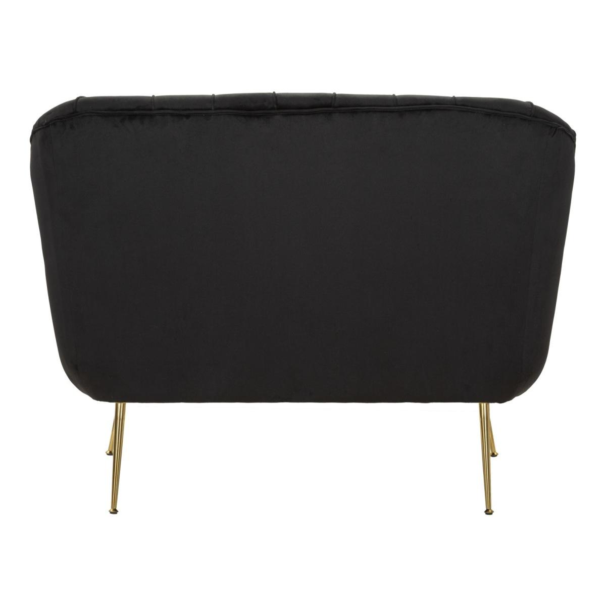 Divanetto budapest nero c/cuscini cm 130x83x91