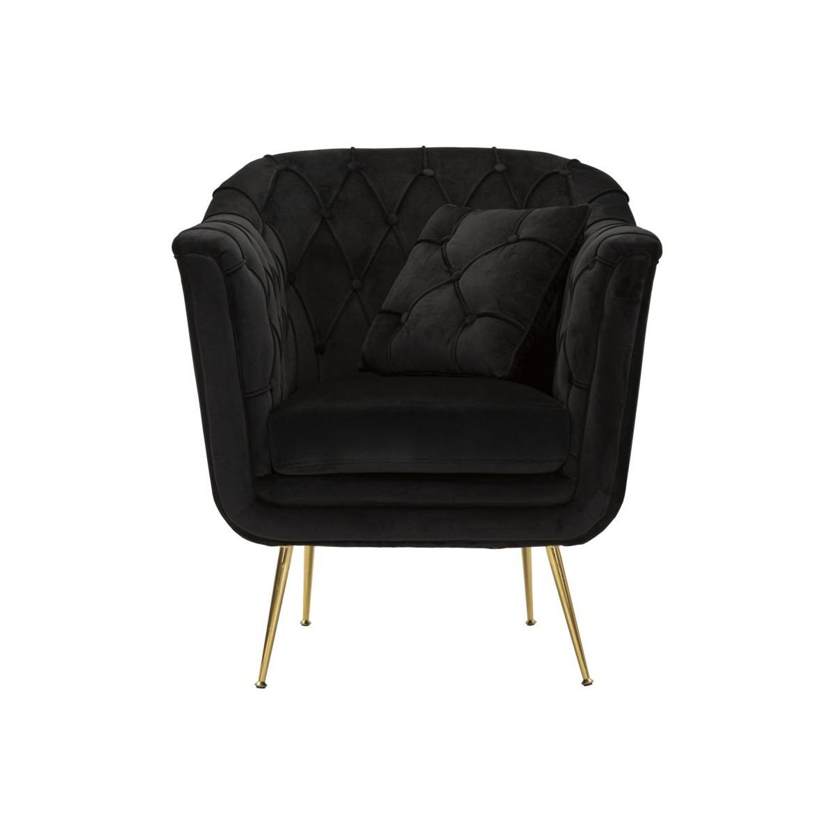 Poltrona budapest nera c/cuscino cm 88x83x91