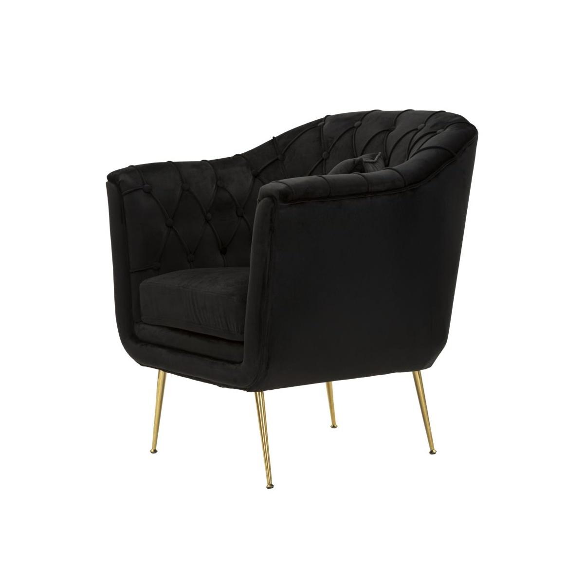 Poltrona budapest nera c/cuscino cm 88x83x91