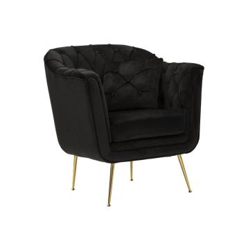 Poltrona budapest nera c/cuscino cm 88x83x91