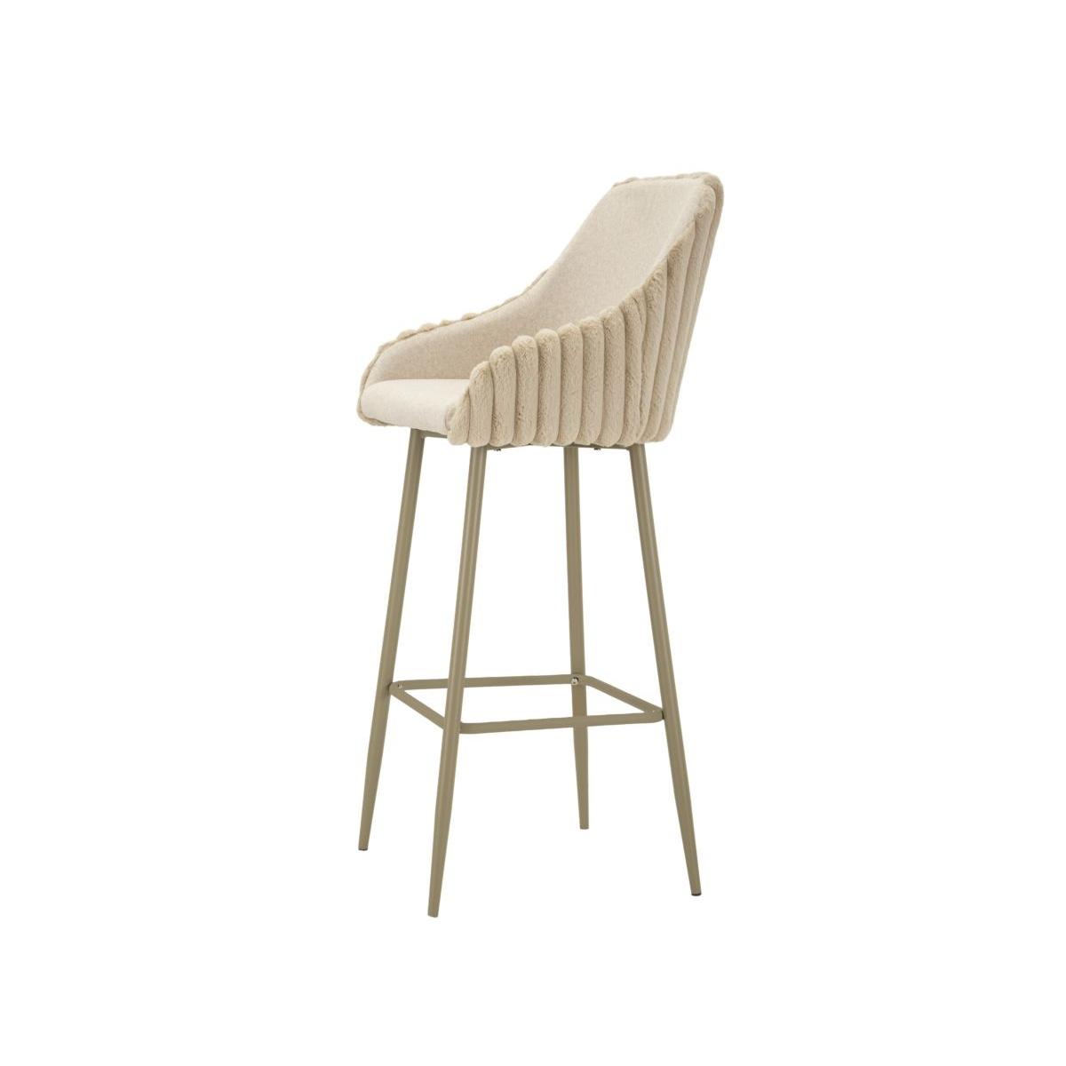 Sgabello bar alaska -a- crema set 2 pz cm 52x46x111 (altezza seduta cm 78)