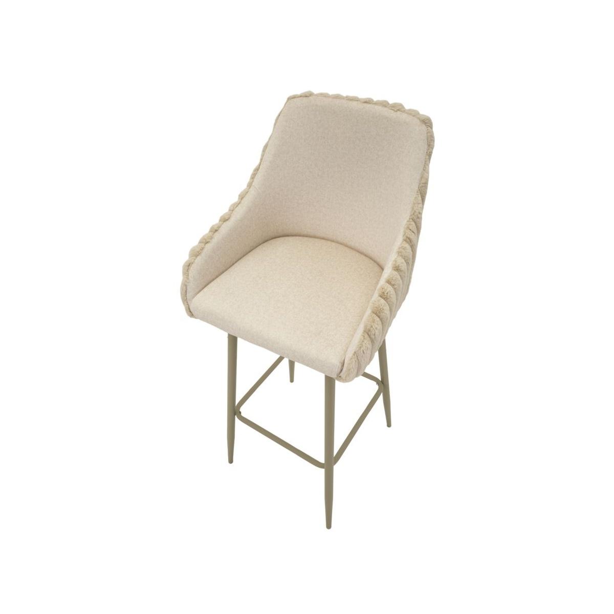 Sgabello bar alaska -a- crema set 2 pz cm 52x46x111 (altezza seduta cm 78)