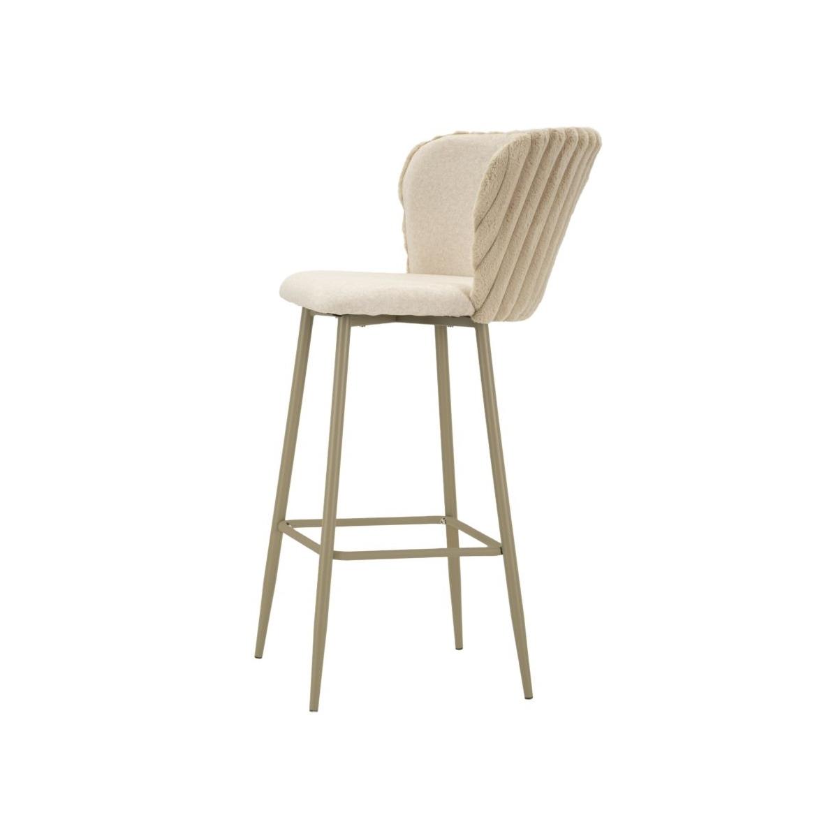 Sgabello bar alaska -b- crema set 2 pz cm 55x58x106 (altezza seduta cm 77)