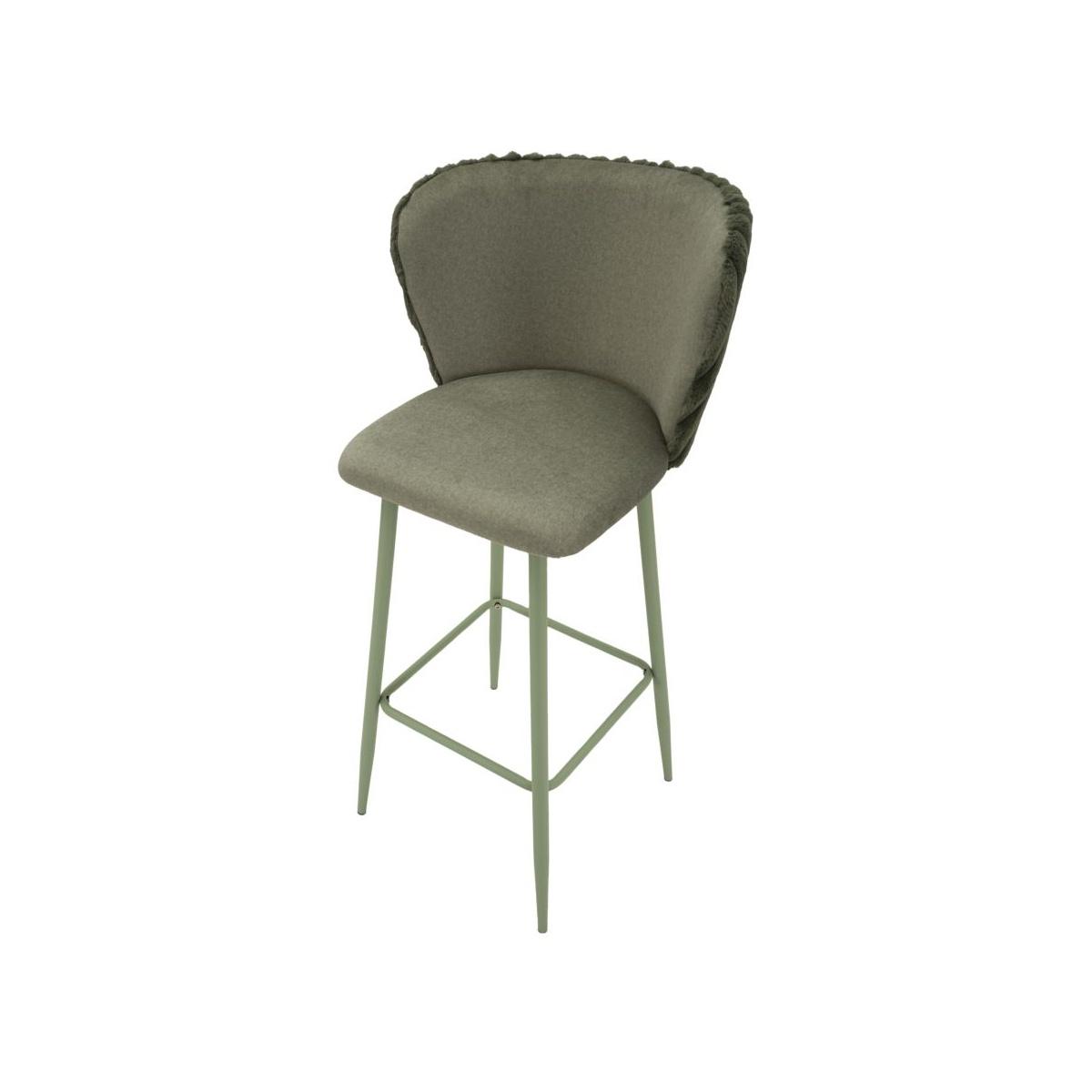 Sgabello bar alaska -b- verde set 2 pz cm 55x58x106 (altezza seduta cm 77)