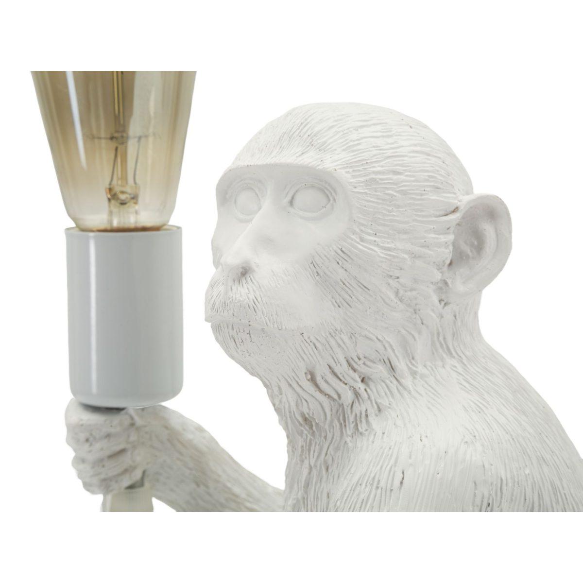 Lampada da tavolo monkey seduta bianca cm 33x33x32