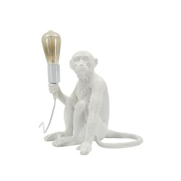 Lampada da tavolo monkey seduta bianca cm 33x33x32