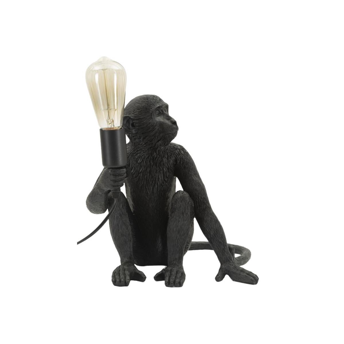 Lampada da tavolo monkey seduta nero cm 33x33x32