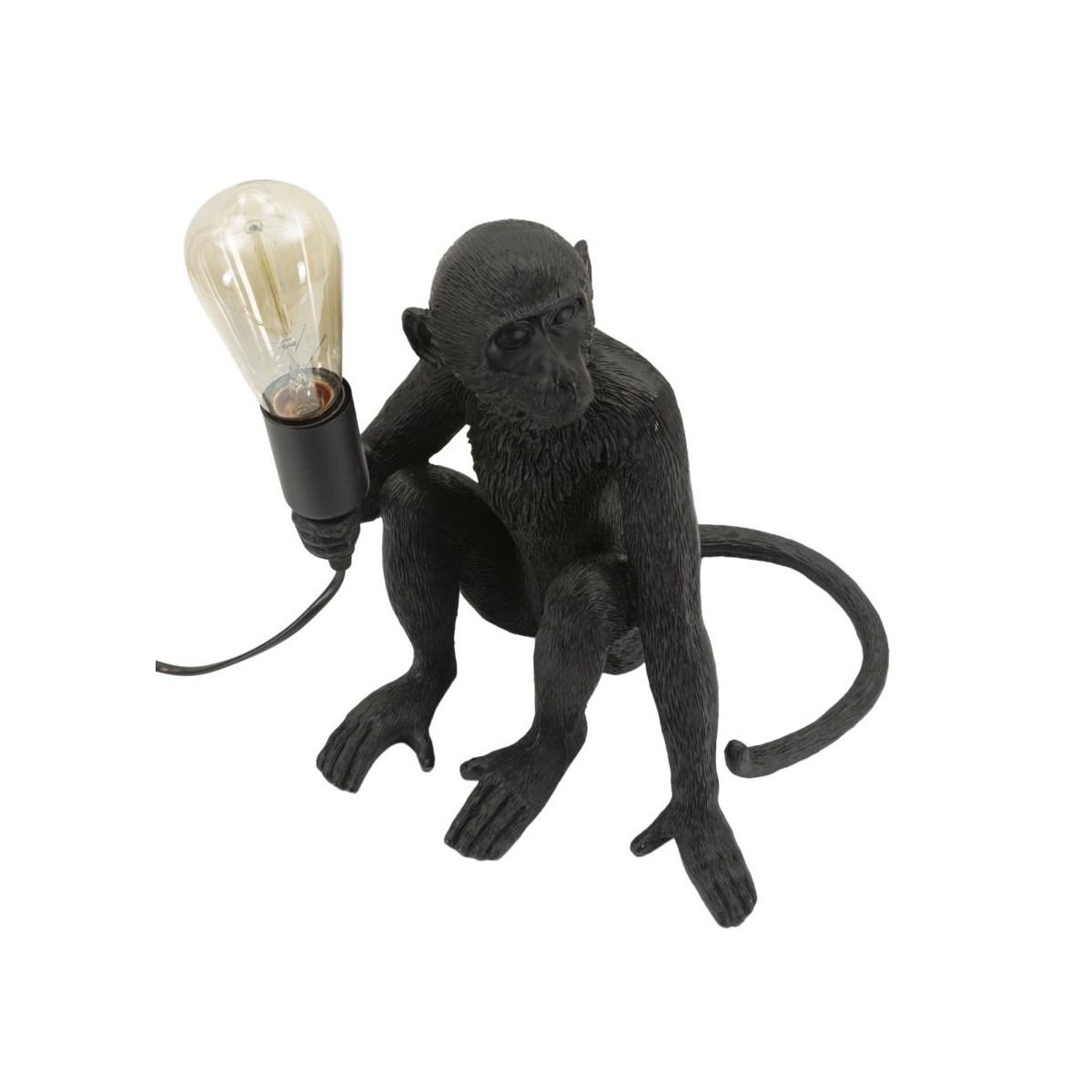 Lampada da tavolo monkey seduta nero cm 33x33x32