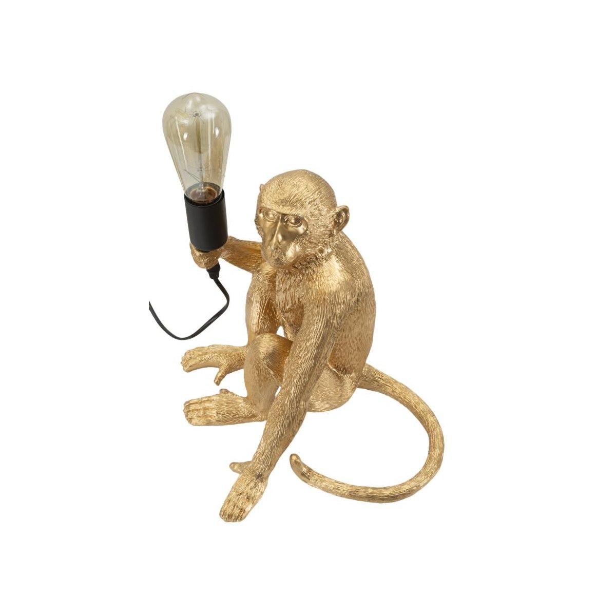Lampada da tavolo monkey seduta oro cm 33x33x32