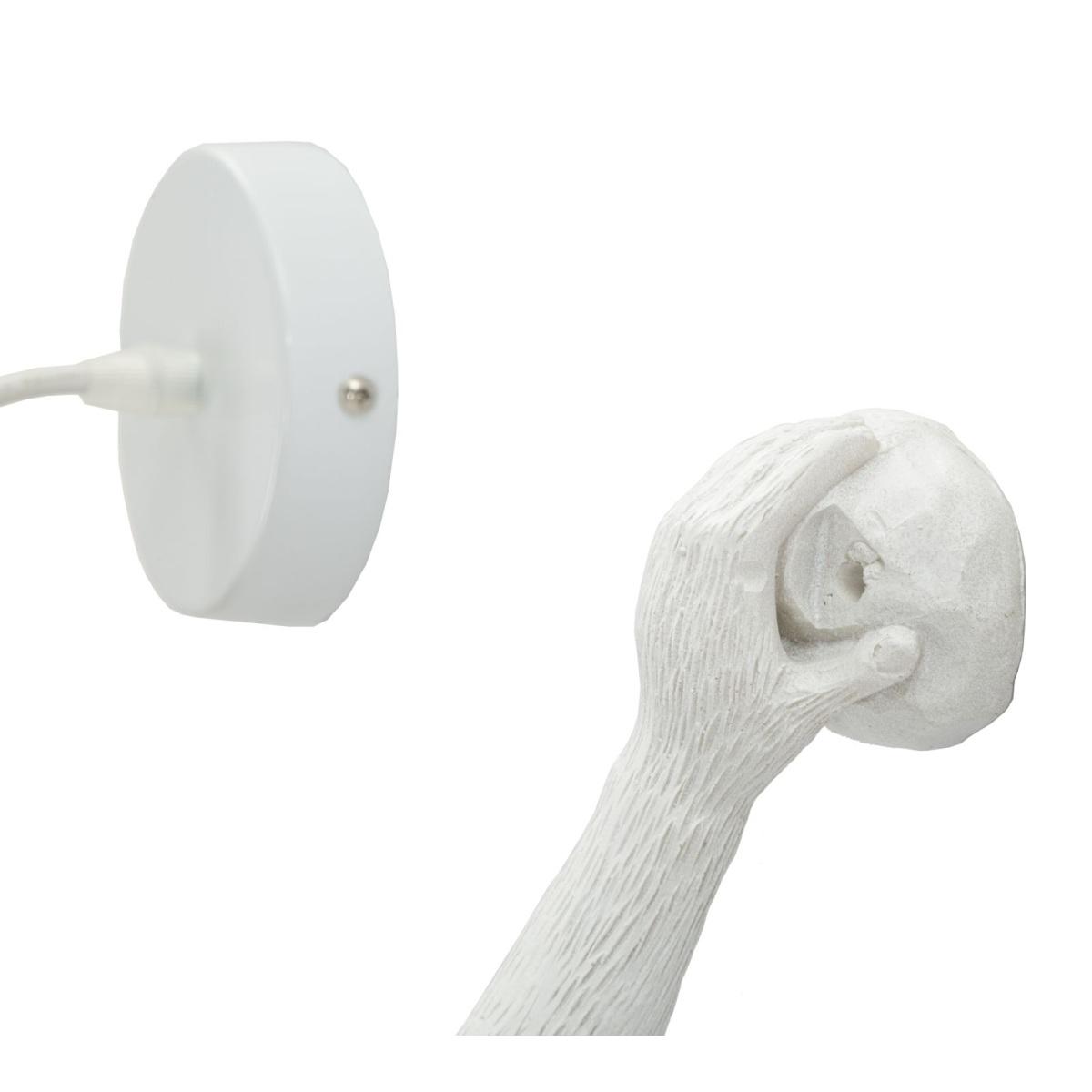 Lampada da muro monkey bianca cm 32x32x64