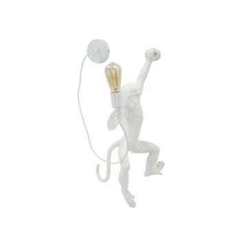 Lampada da muro monkey bianca cm 32x32x64