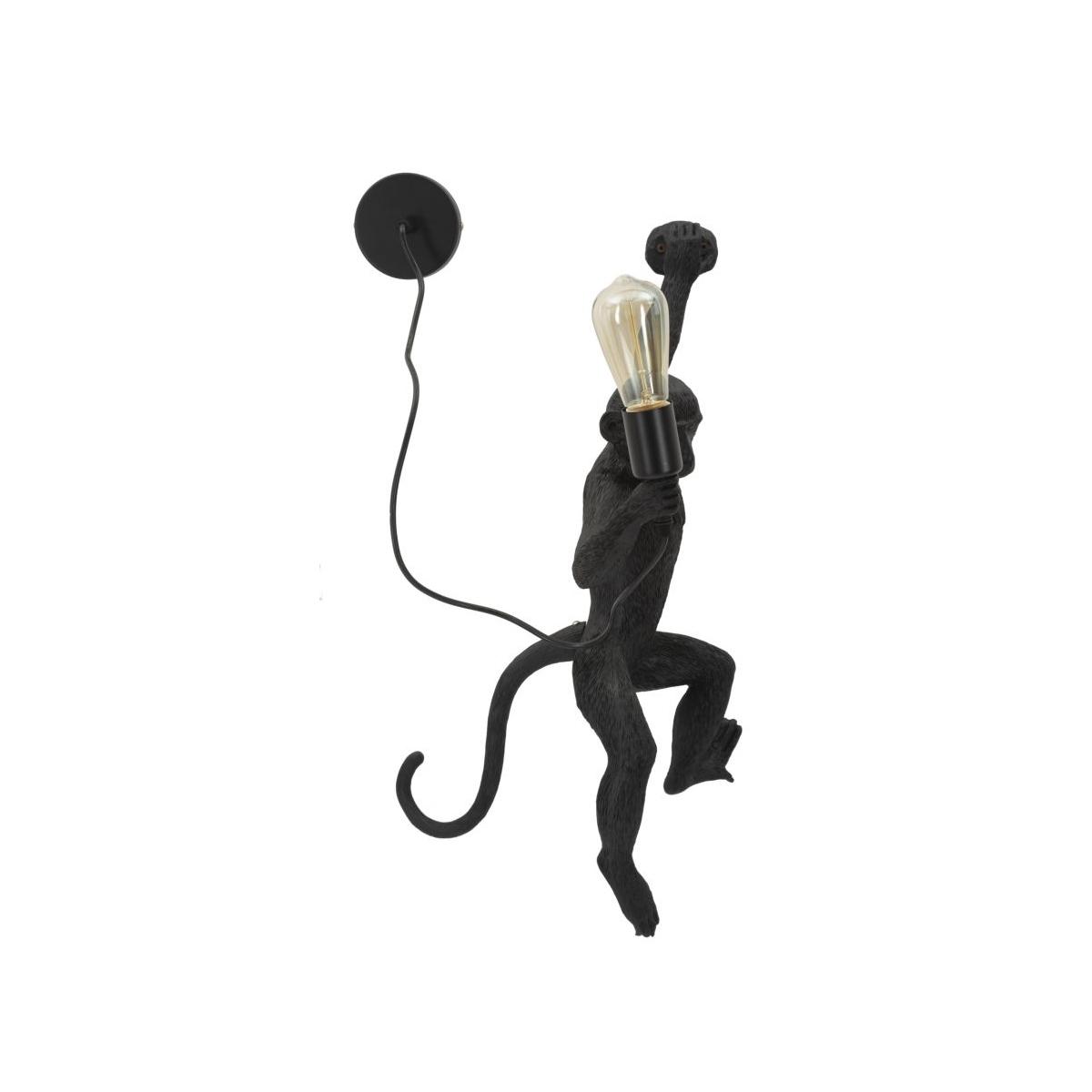 Lampada da muro monkey nera cm 32x32x64