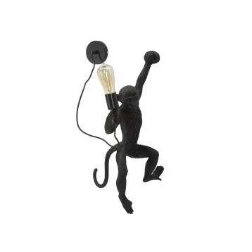 Lampada da muro monkey nera cm 32x32x64
