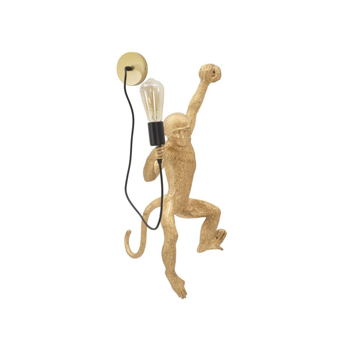 Lampada da muro monkey oro cm 32x32x64