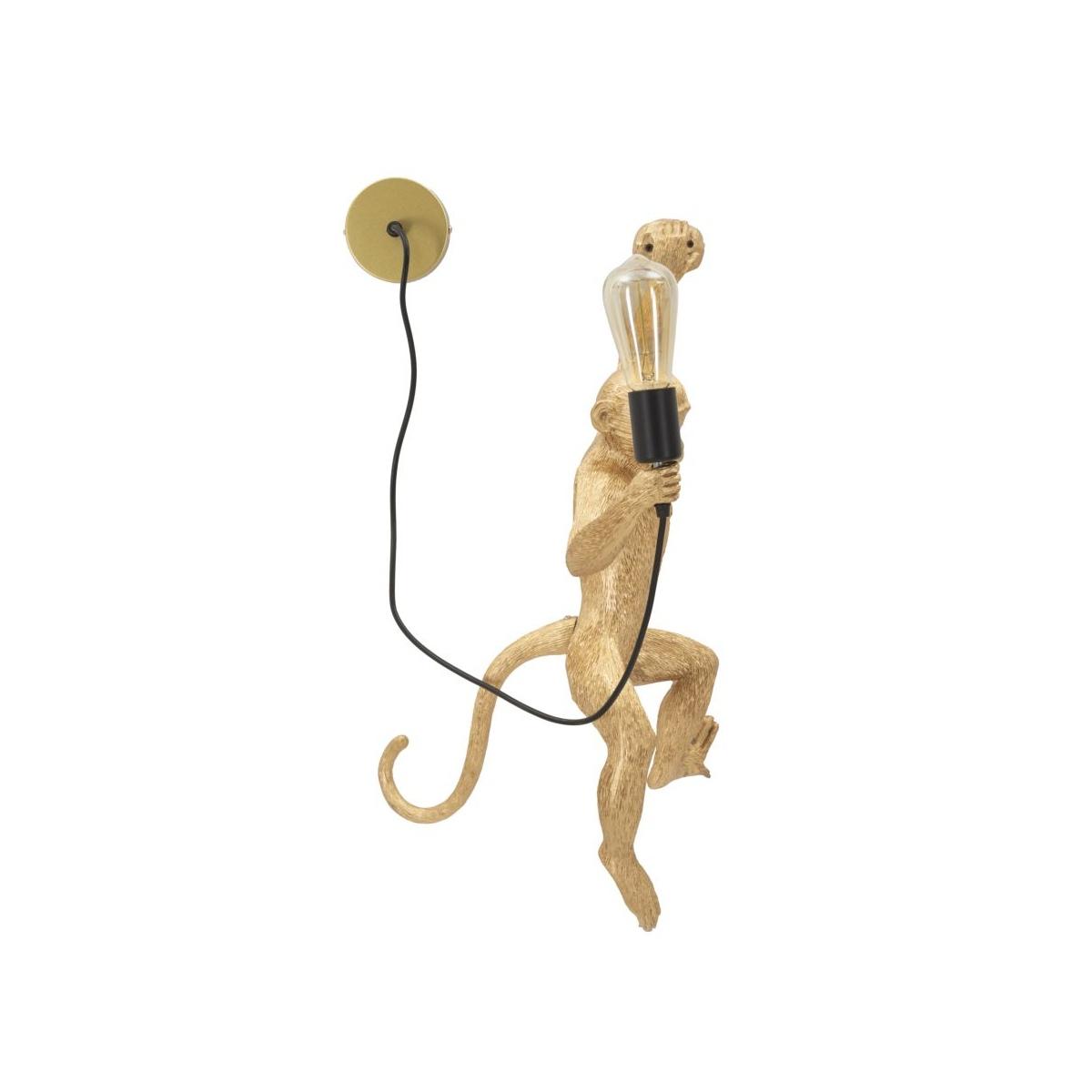 Lampada da muro monkey oro cm 32x32x64