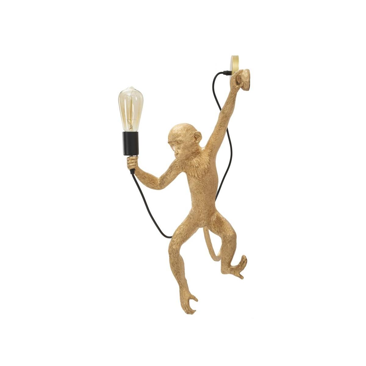Lampada da muro monkey oro cm 32x32x64