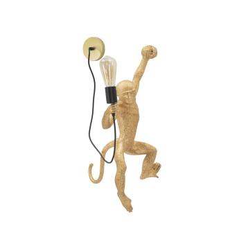 Lampada da muro monkey oro cm 32x32x64