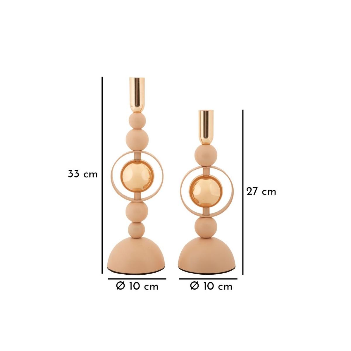 P/cand saturno rosa set 2 pz cm Ø 10x27-10x33