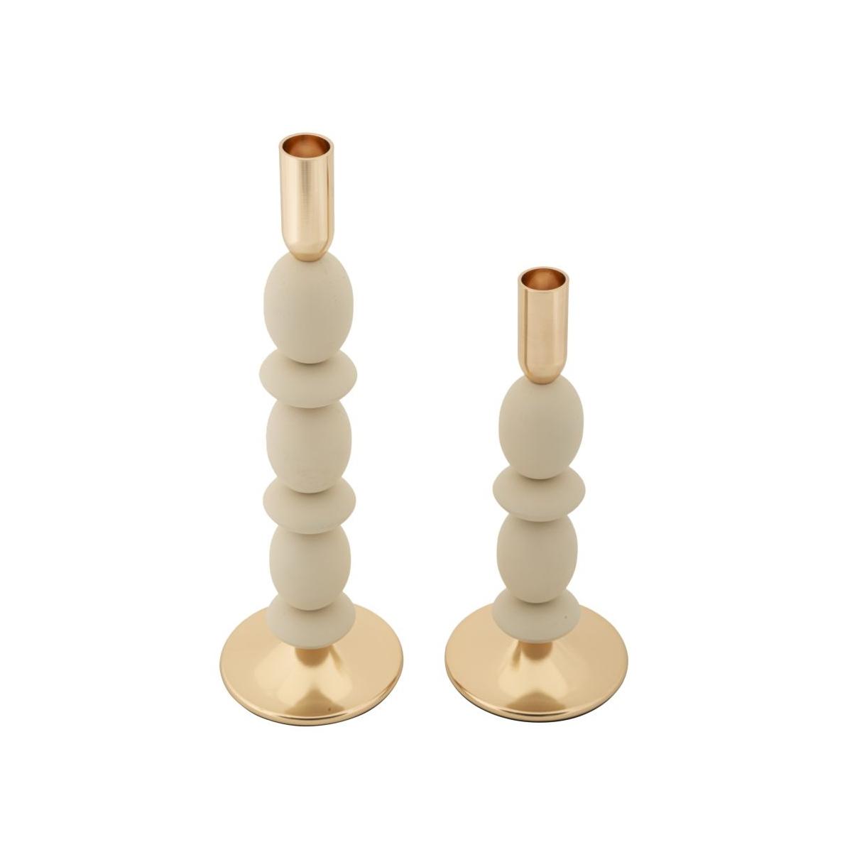 P/cand shuttle crema set 2 pz cm Ø 10x25-10x33,5