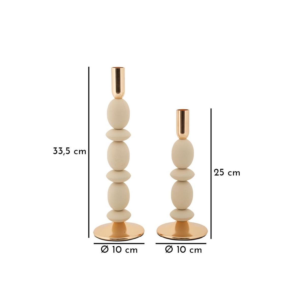 P/cand shuttle crema set 2 pz cm Ø 10x25-10x33,5