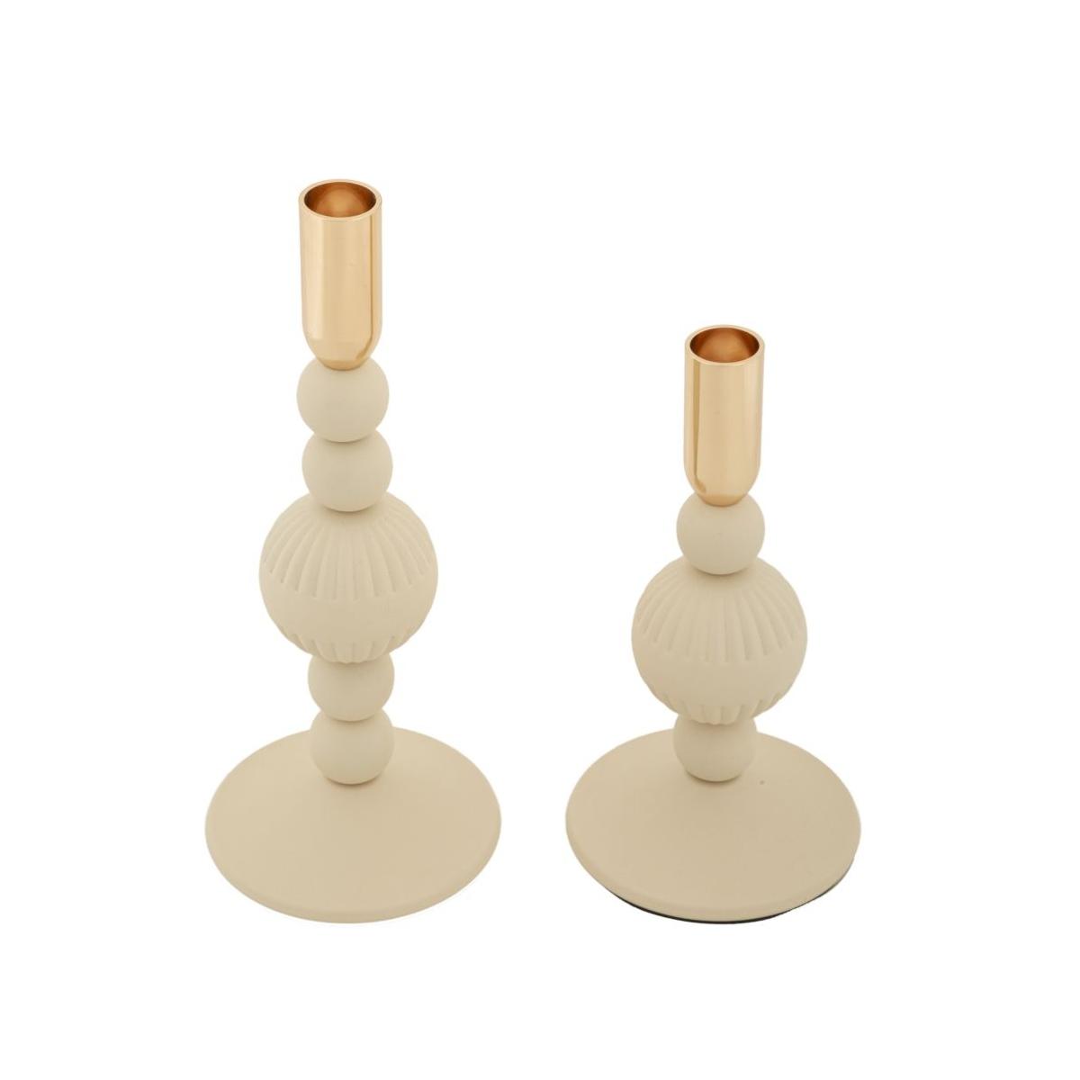 P/cand aster crema set 2 pz cm Ø 10x20-10x25,5