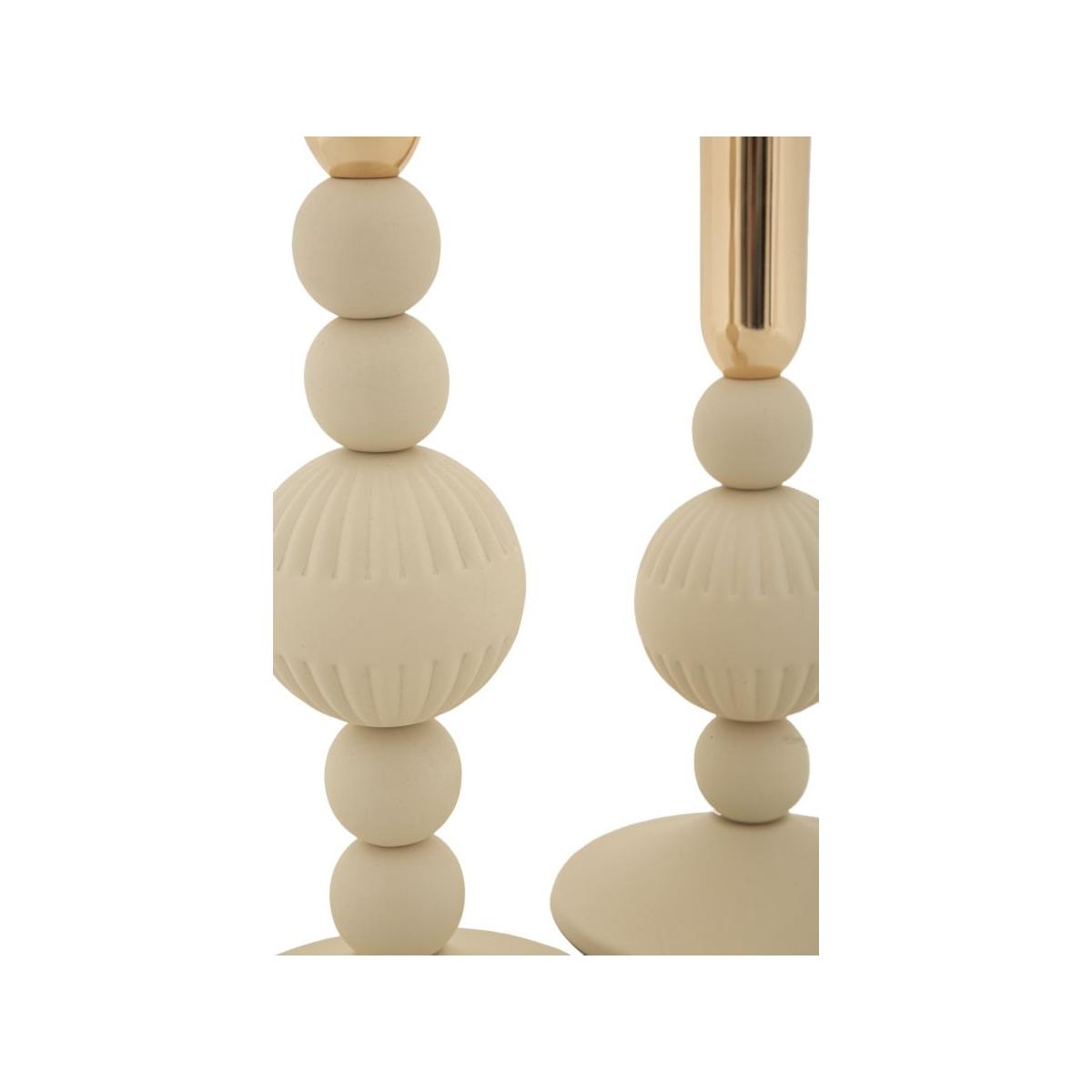 P/cand aster crema set 2 pz cm Ø 10x20-10x25,5