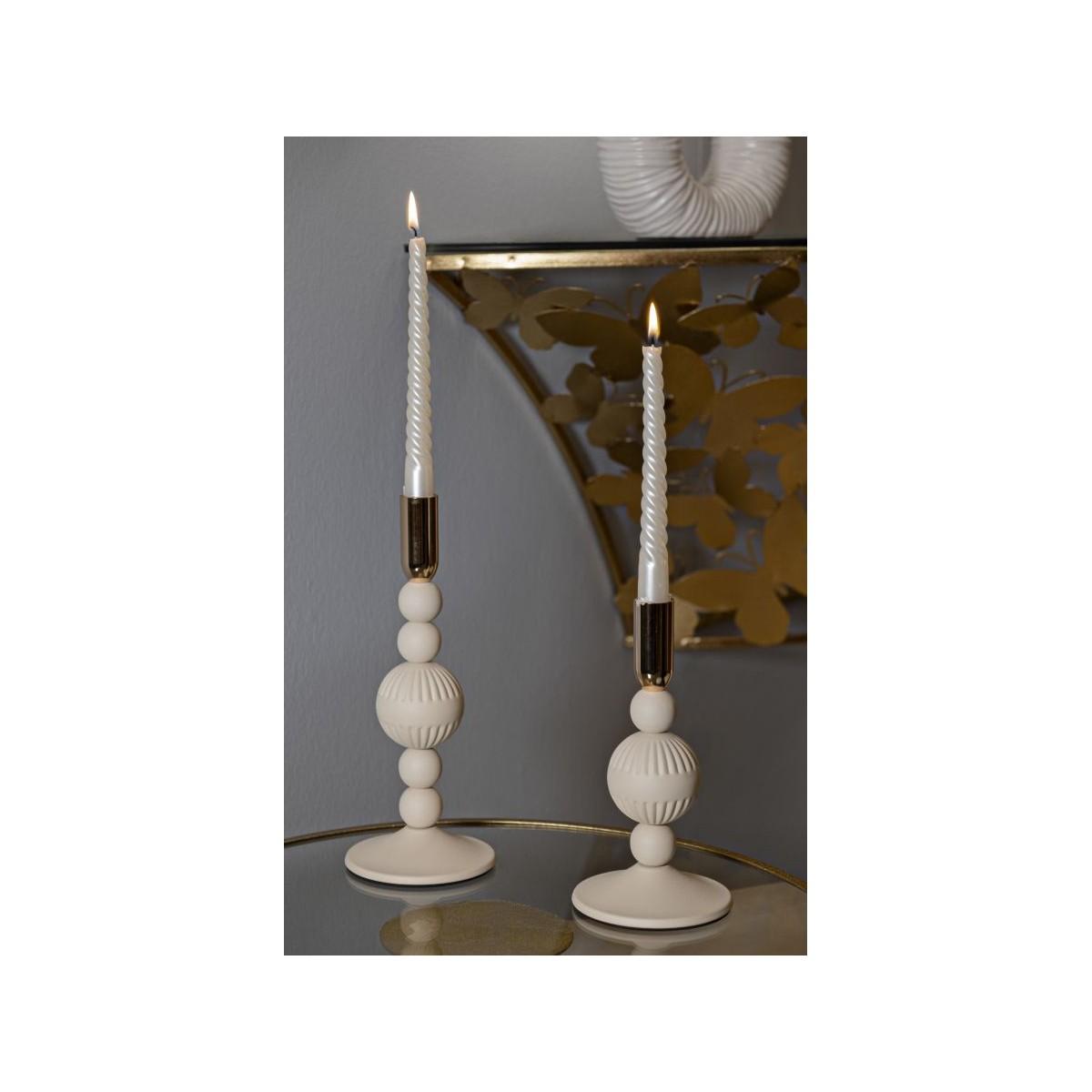 P/cand aster crema set 2 pz cm Ø 10x20-10x25,5