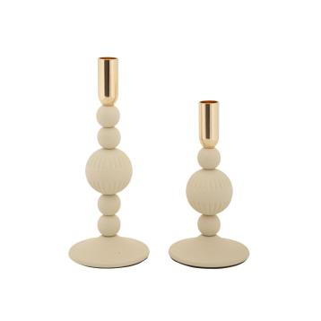 P/cand aster crema set 2 pz cm Ø 10x20-10x25,5