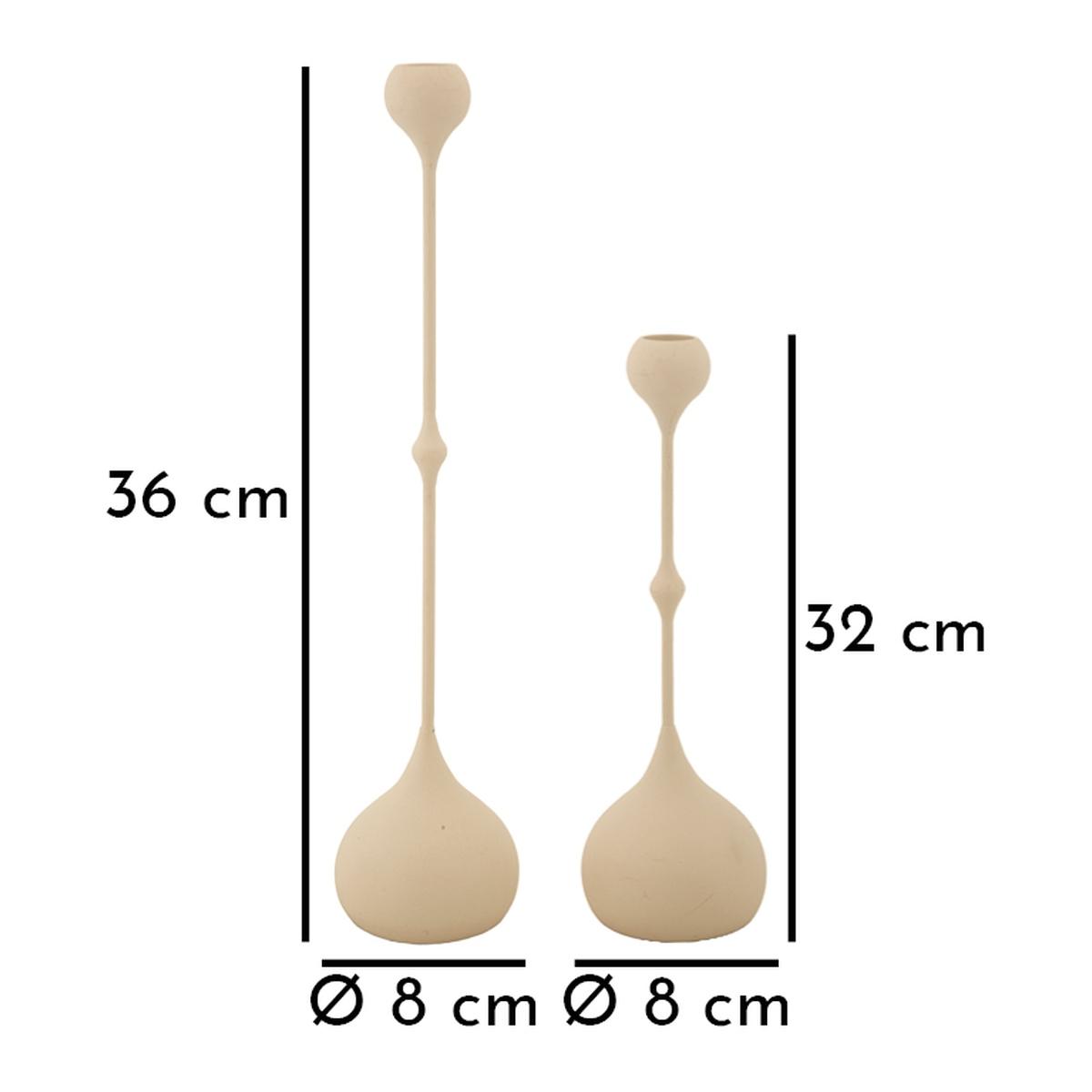 P/cand slimmy crema set 2 pz cm Ø 8x26-8x37