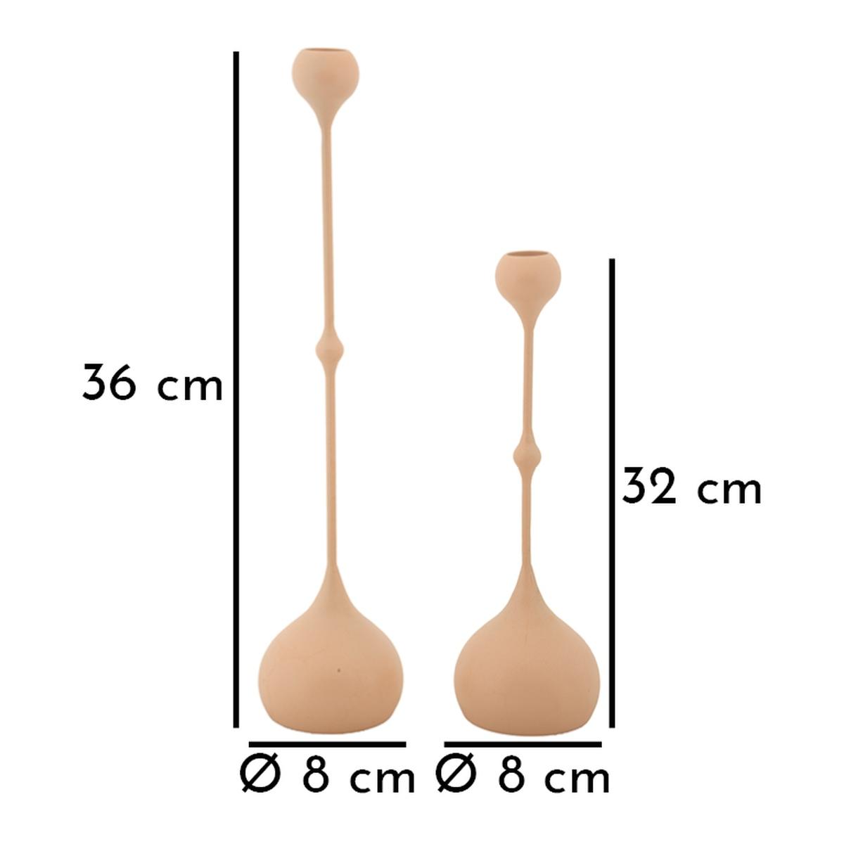 P/cand slimmy rosa set 2 pz cm Ø 8x26-8x37