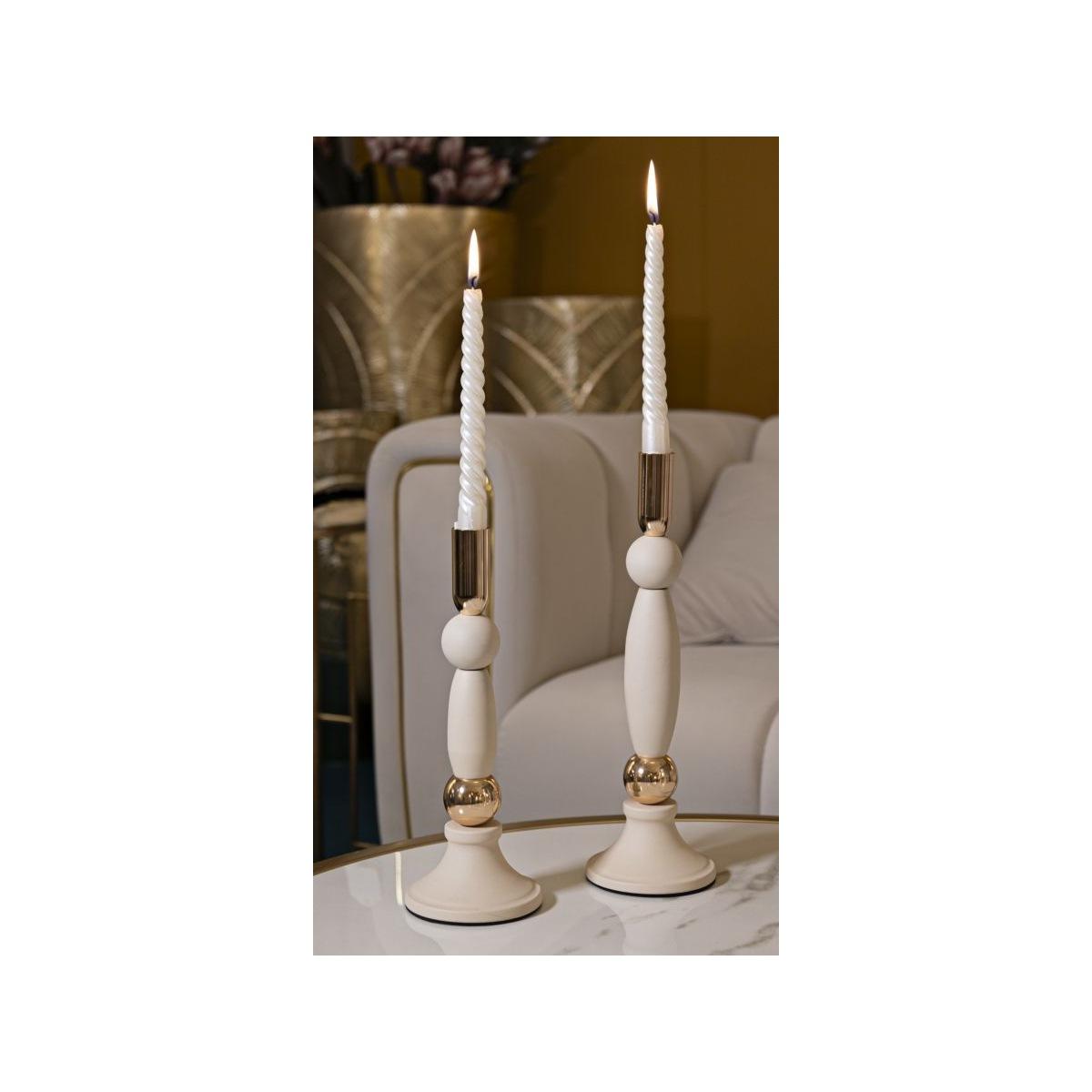 P/cand strek crema set 2 pz  cm Ø 9,5x25-9,5x30