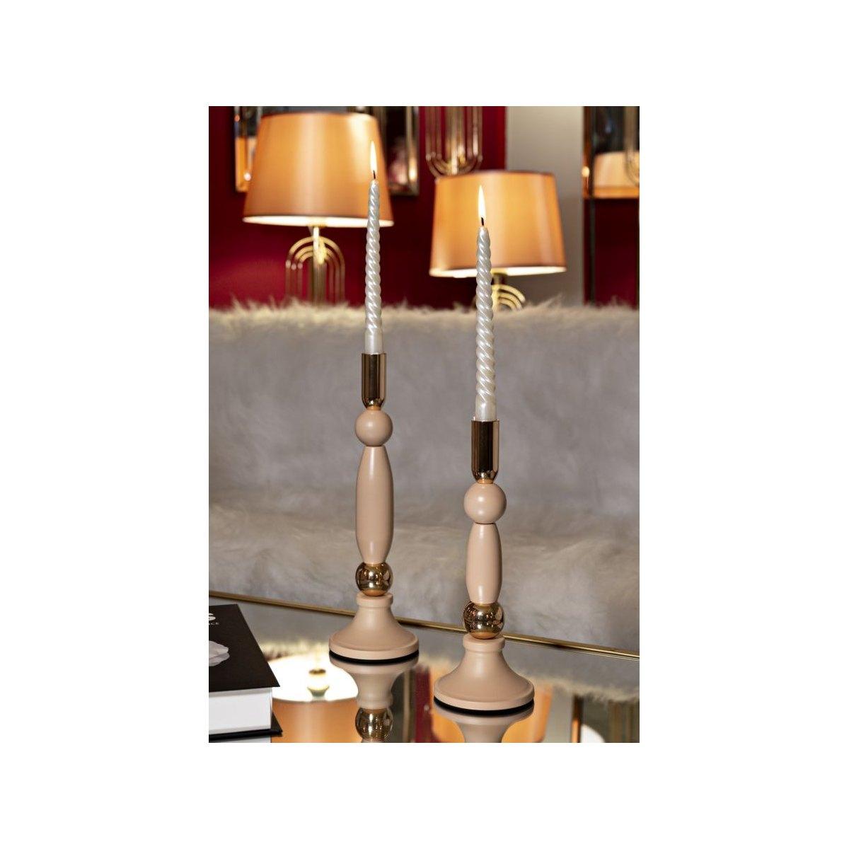 P/cand strek rosa set 2 pz  cm Ø 9,5x25-9,5x30