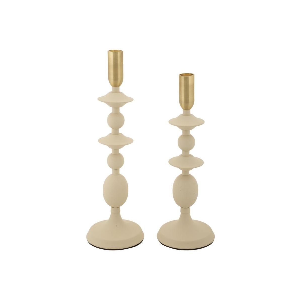 P/cand gemini crema set 2 pz cm Ø10x29-10x33