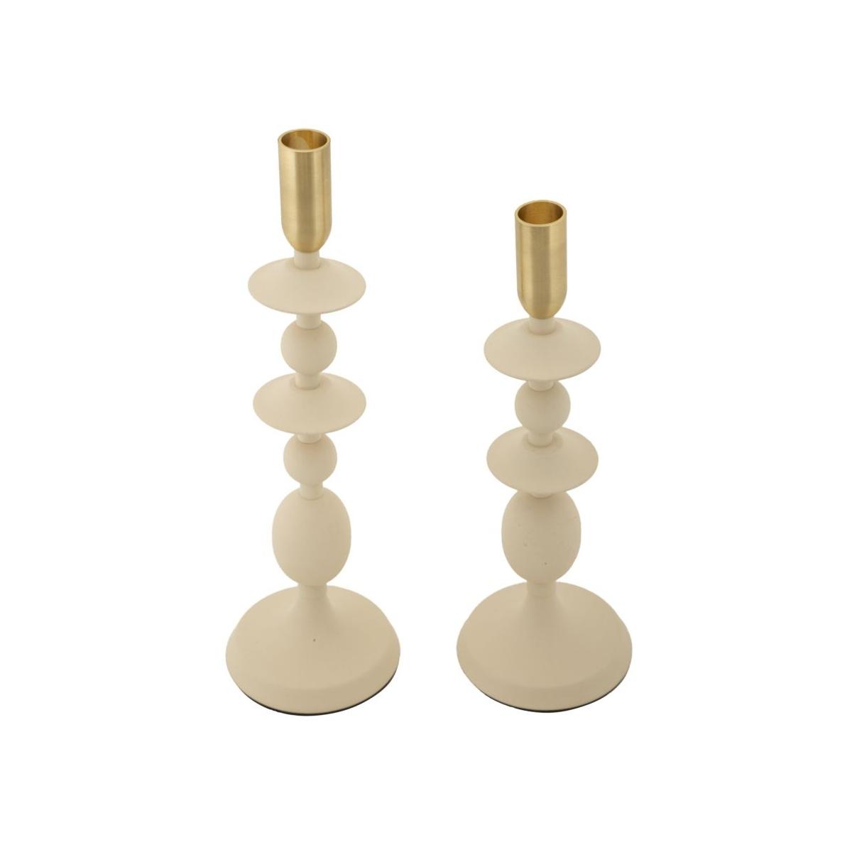 P/cand gemini crema set 2 pz cm Ø10x29-10x33