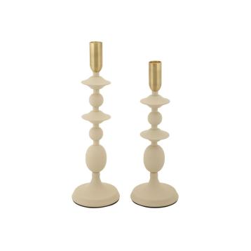 P/cand gemini crema set 2 pz cm Ø10x29-10x33